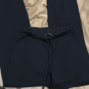 zara black sweatpant trousers